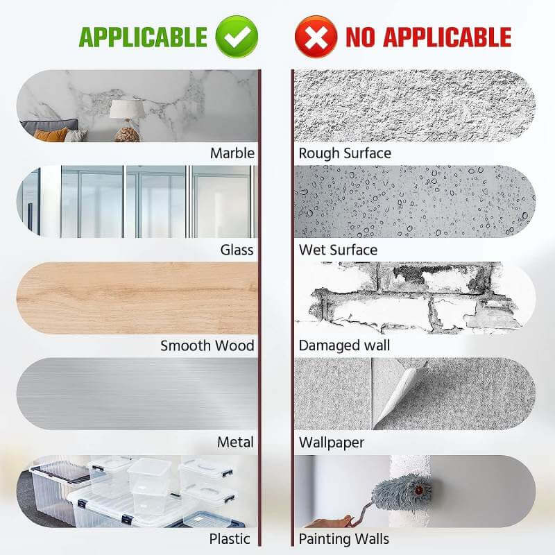 Suitable for irregular surfaces
